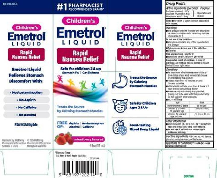 Can a 2 year old take Emetrol