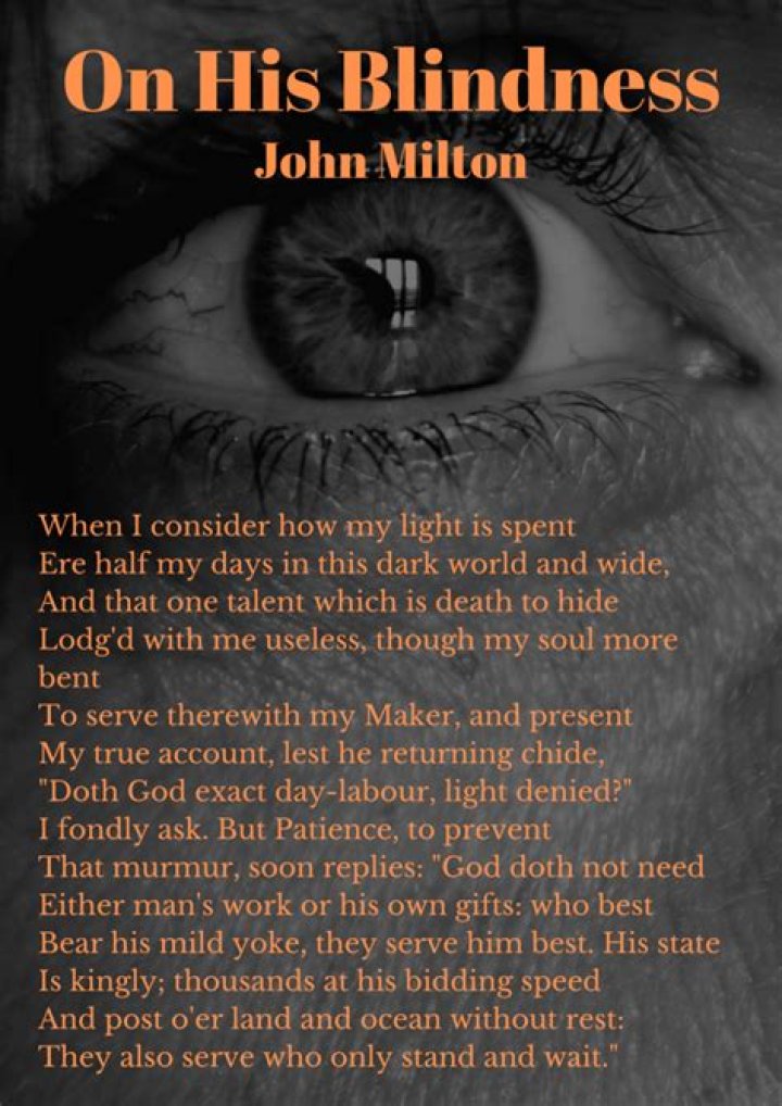 How Milton lost his eyesight